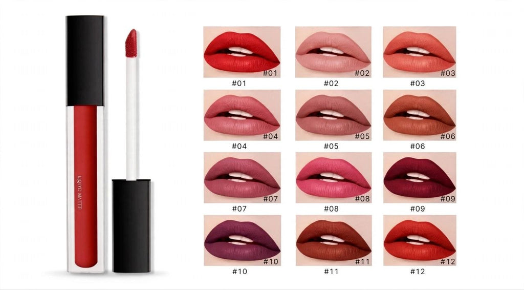 Touch me liquid matte lipstick set of 12 long lasting and waterproof